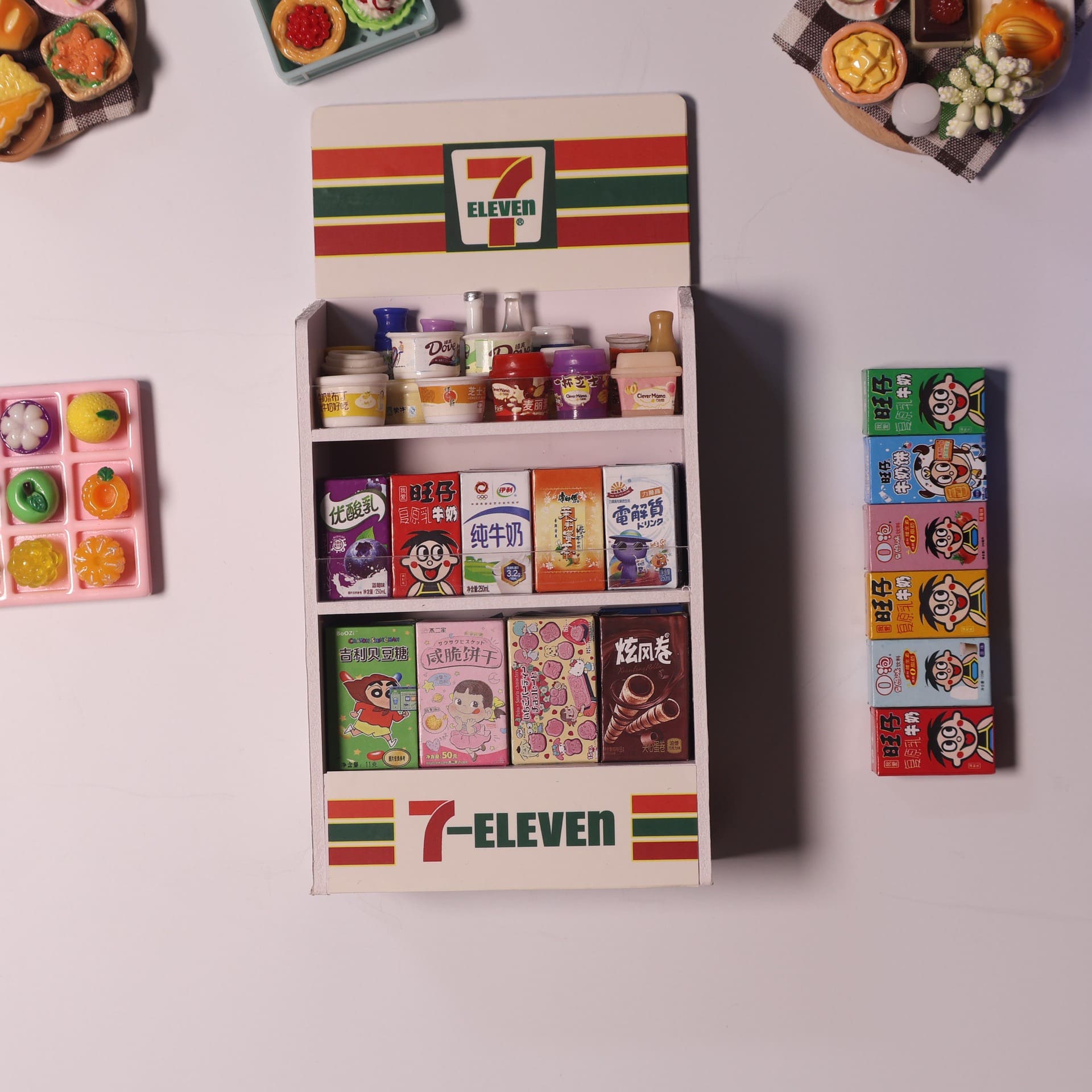 711 Shelf + 50 Random Mini Snack Models