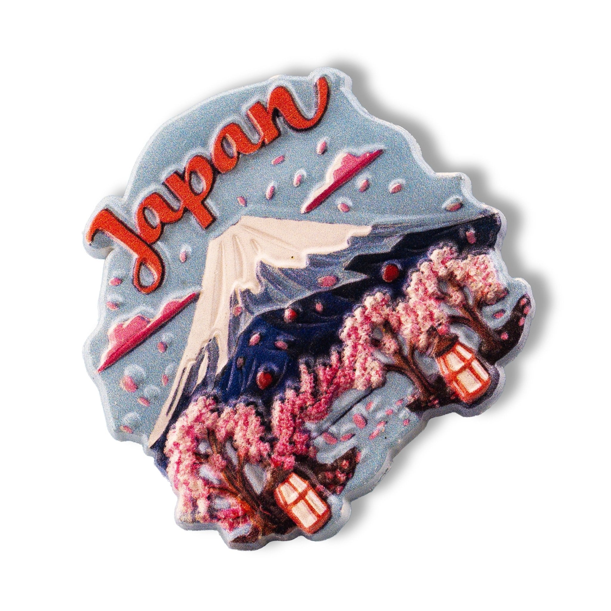 🇯🇵 Japan Mount Fuji Cherry Blossom 3D Magnet - WonderWonders