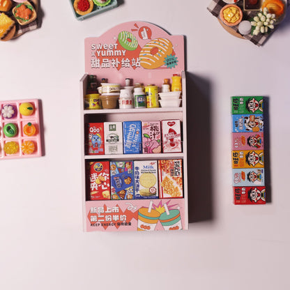Sweet × Yummy Shelf + 50 Random Mini Snack Models
